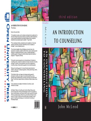 cover image of An Introduction to Counselling